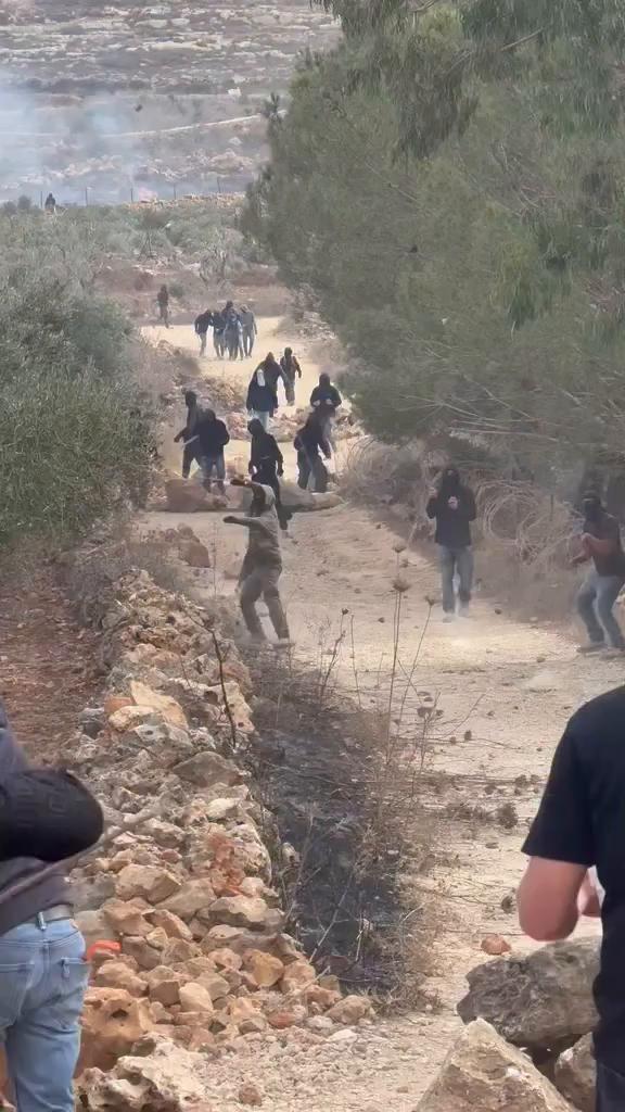 תיעוד פלסטיני מהאירוע בו נפגעה העיתונאית האמריקאית. - אבו עלי אקספרס